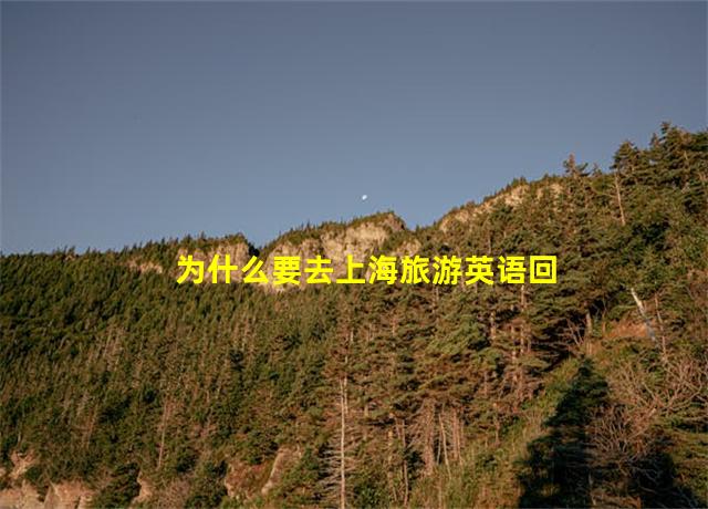 为什么要去上海旅游英语回答,为什么选择去上海旅游