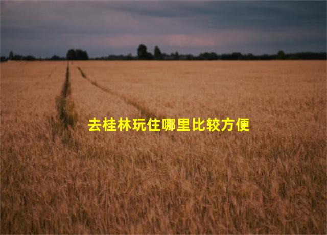 去桂林玩住哪里比较方便