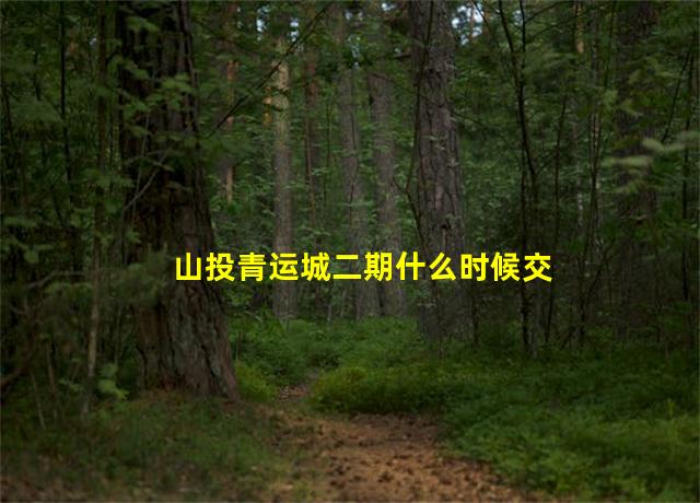 山投青运城二期什么时候交房