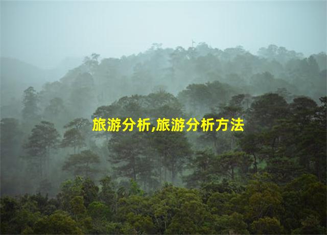 旅游分析,旅游分析方法