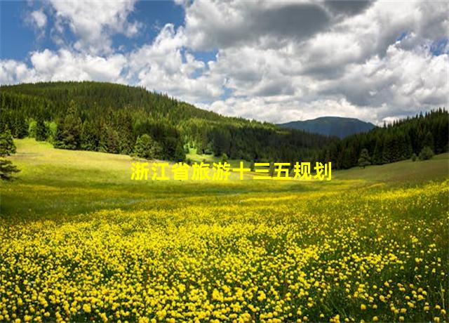 浙江省旅游十三五规划