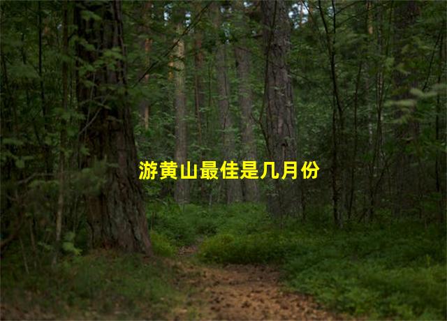 游黄山最佳是几月份